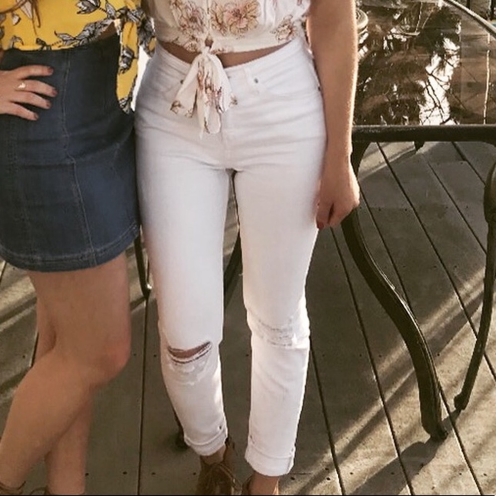 Top Shop white jeans